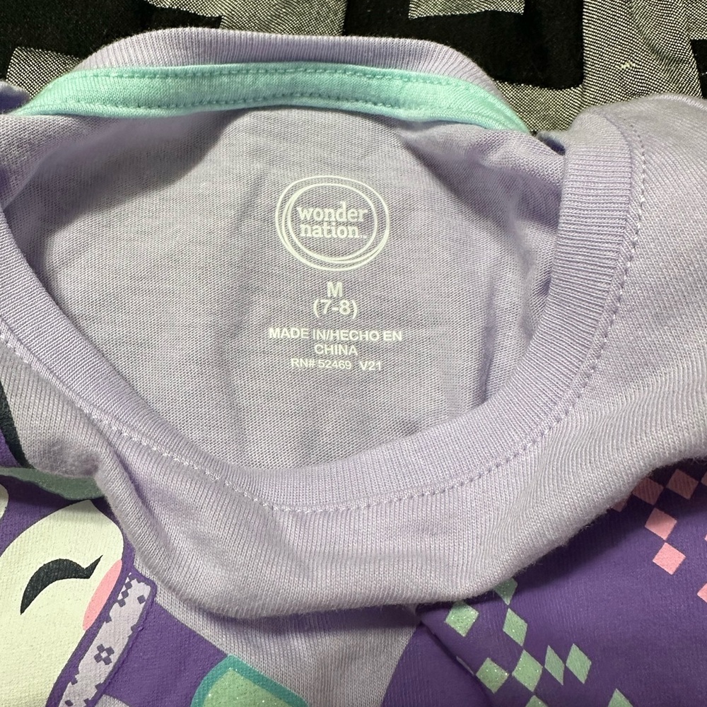 Wonder Nation Lavender and Purple Graphic Tee